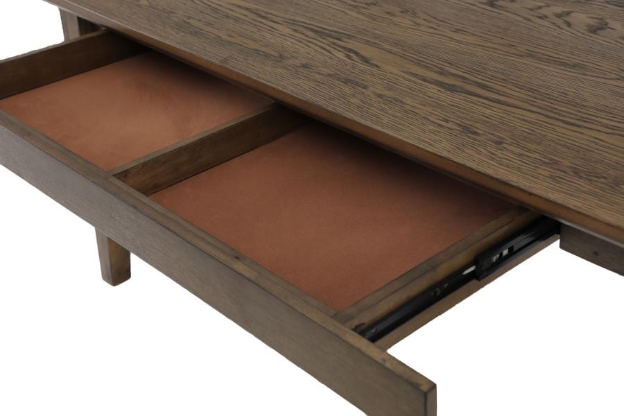 Rayleene Rectangular Storage Dining Table Medium Brown