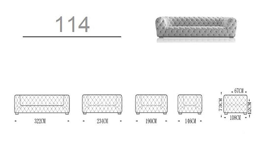 Divani Casa Dexter Transitional White Full Italian Leather Sofa