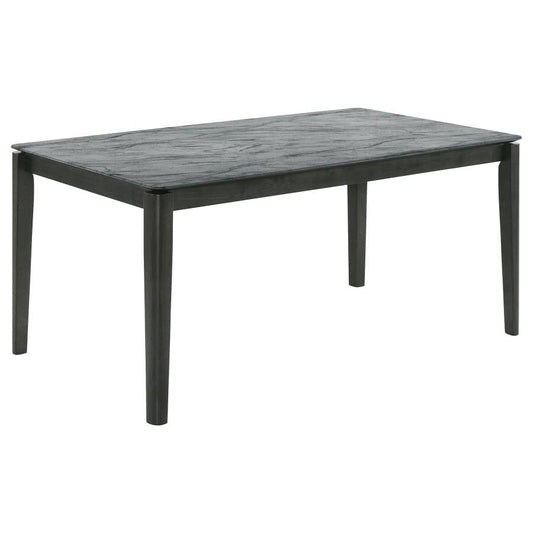 Stevie Rectangular Dining Table with Faux Marble Top