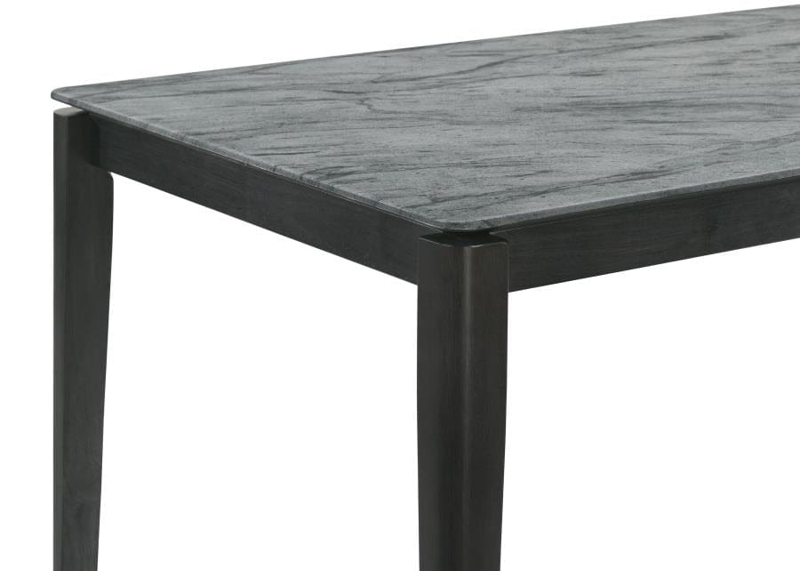 Stevie Rectangular Dining Table with Faux Marble Top