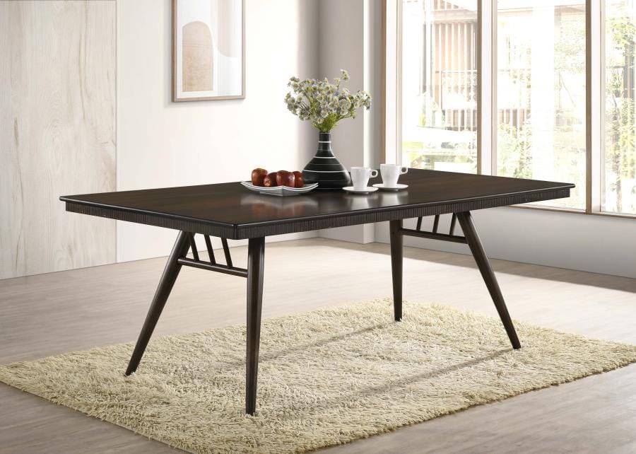 Wes Rectangular Dining Table Dark Walnut