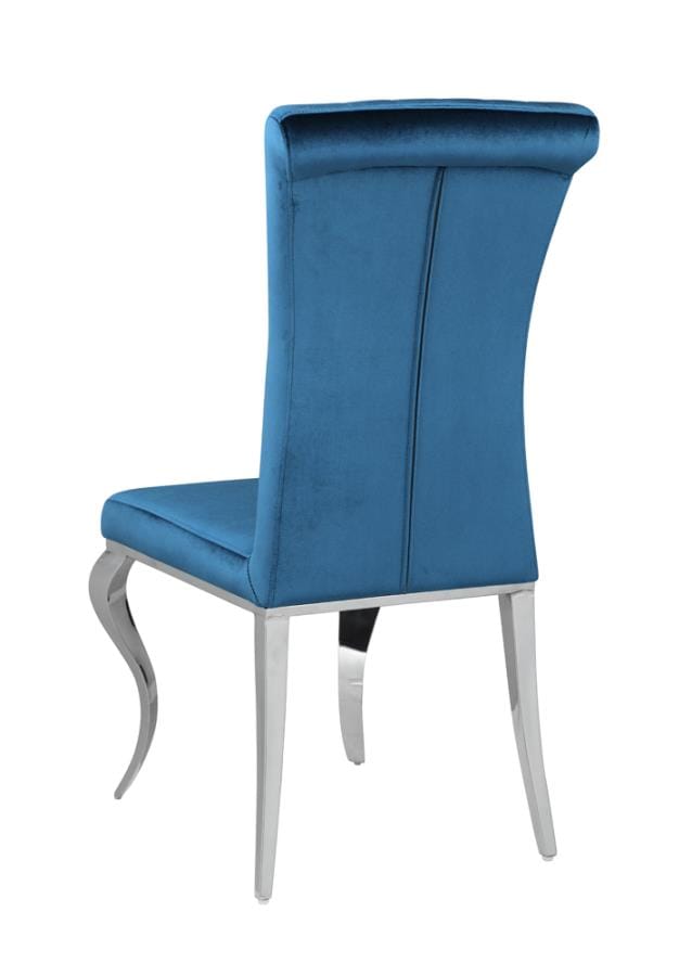 Ellie 5-piece Cylinder Pedestal Dining Room Set Mirror and Teal