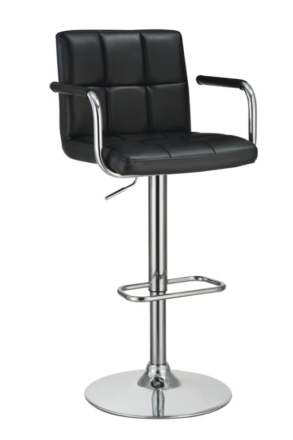 Palomar Adjustable Height Bar Stool Black and Chrome