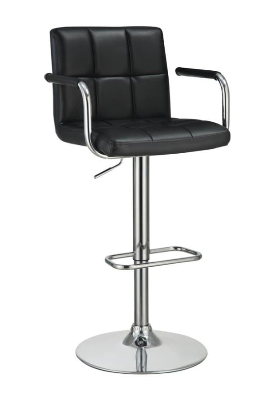 Palomar Adjustable Height Bar Stool Black and Chrome