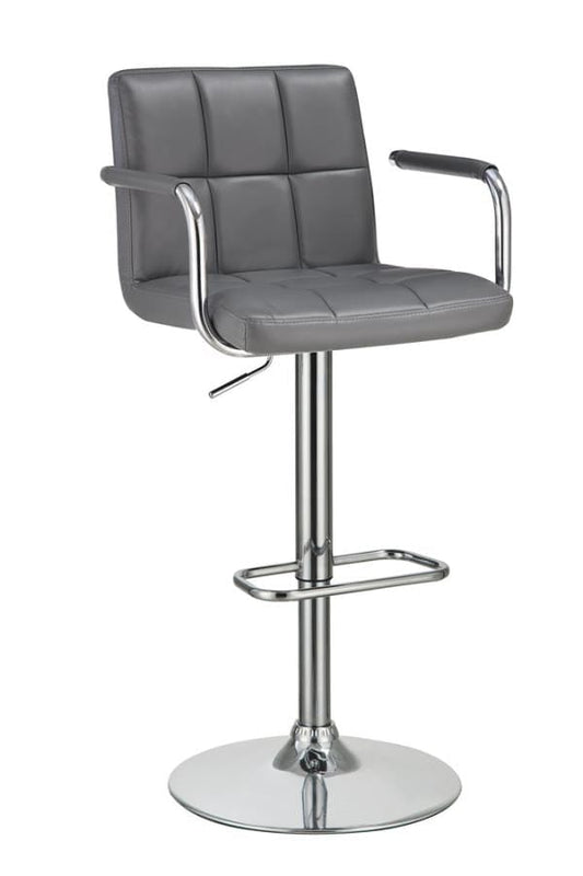 Palomar Adjustable Height Bar Stool Grey and Chrome