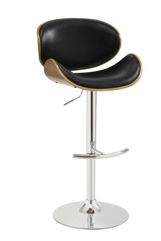 Harris Adjustable Bar Stool Black and Chrome