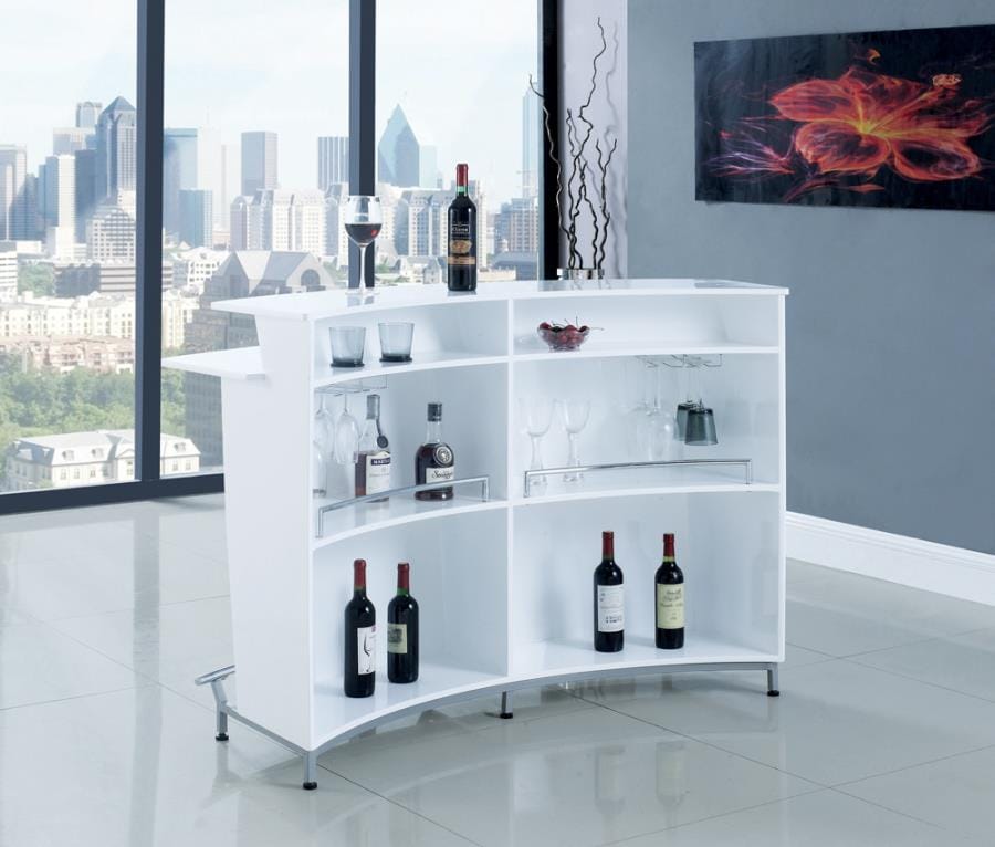Clarisse 3-tier Bar Unit Glossy White