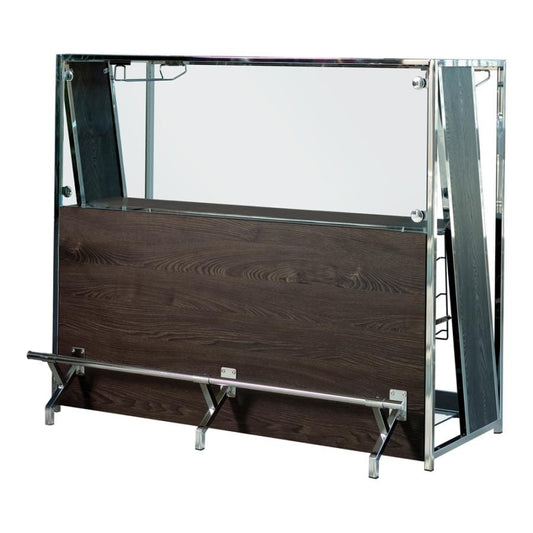 Ridgebrook 2-shelf Bar Unit with Footrest Dark Oak