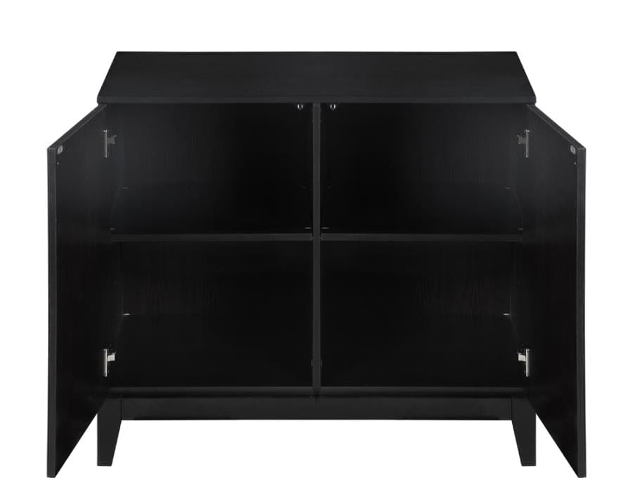 Lindsey 2-door Rectangular Server Black and Gold