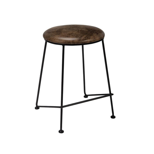 Floyd Counter Height Stool Saddle and Dark Gunmetal