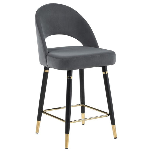 Reyes Arched Back Upholstered Counter Height Stools Grey (Set of 2)