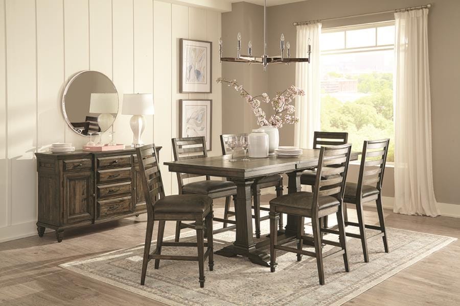 Avenue Ladder Back Counter Height Chairs Brown (Set of 2)