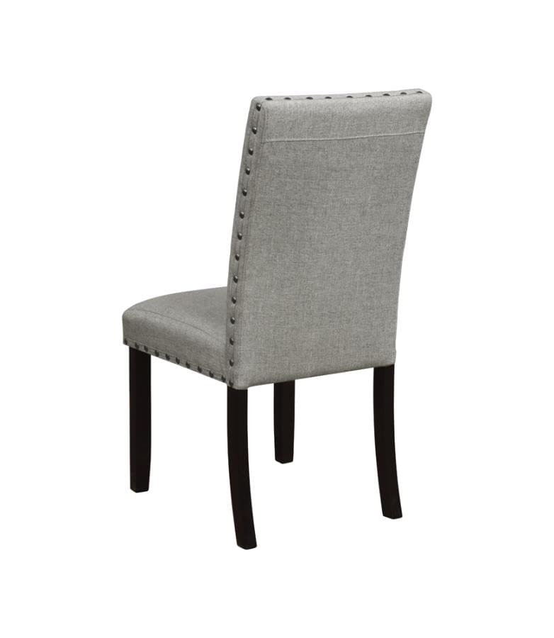 Kentfield Solid Back Upholstered Side Chairs Grey and Antique Noir (Set of 2)