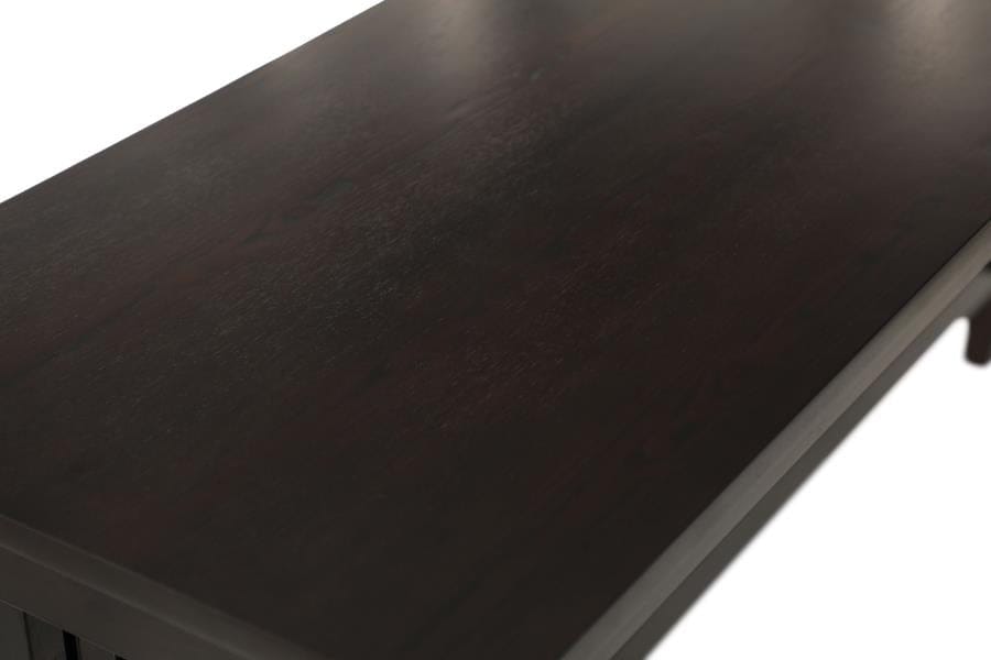 Carmina Rectangular Counter Height Table Cappuccino