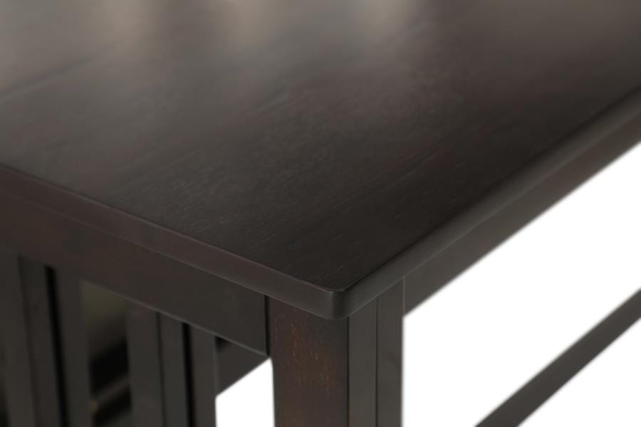 Carmina Rectangular Counter Height Table Cappuccino