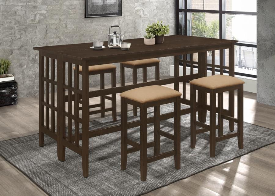 Carmina Counter Height Stools Cappuccino (Set of 4)