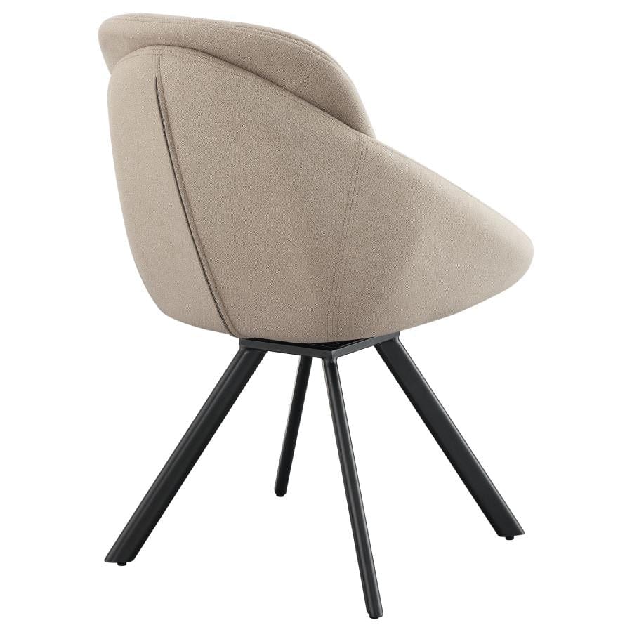 Mina Upholstered Swivel Padded Side Chairs (Set of 2)