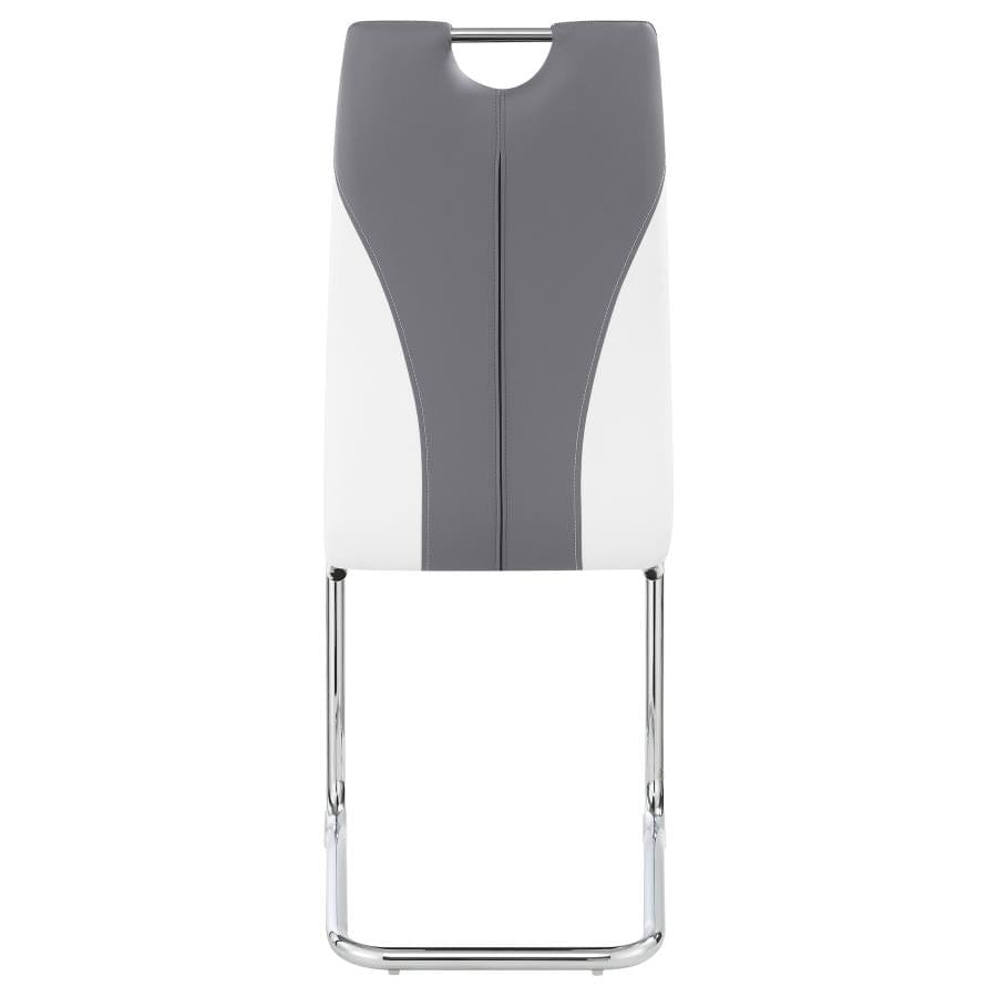 Brooklyn Upholstered Side Chairs with S-frame (Set of 4) Grey and White