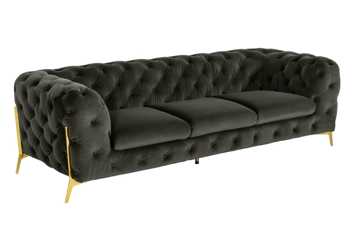 Divani Casa Sheila - Modern Dark Grey Fabric Sofa