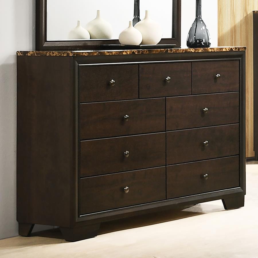 Conner 9-drawer Rectangular Dresser Cappuccino