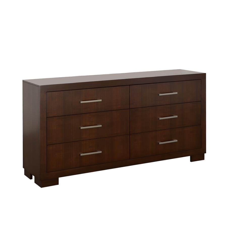 Jessica 6-drawer Dresser Cappuccino