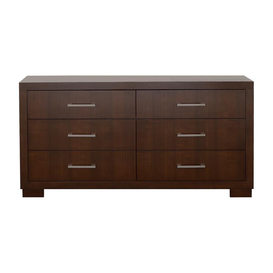 Jessica 6-drawer Dresser Cappuccino