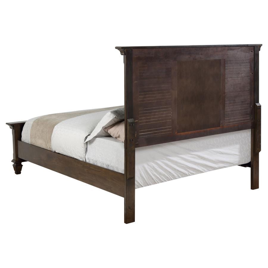 Franco California King Panel Bed Burnished Oak