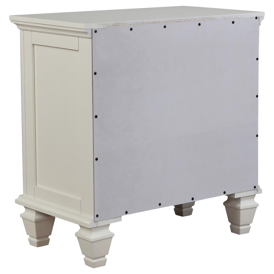 Sandy Beach 3-drawer Nightstand Buttermilk