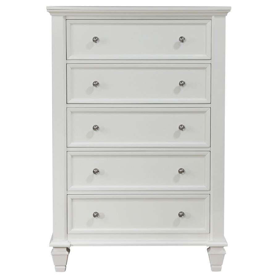 Sandy Beach 5-drawer Rectangular Chest Buttermilk