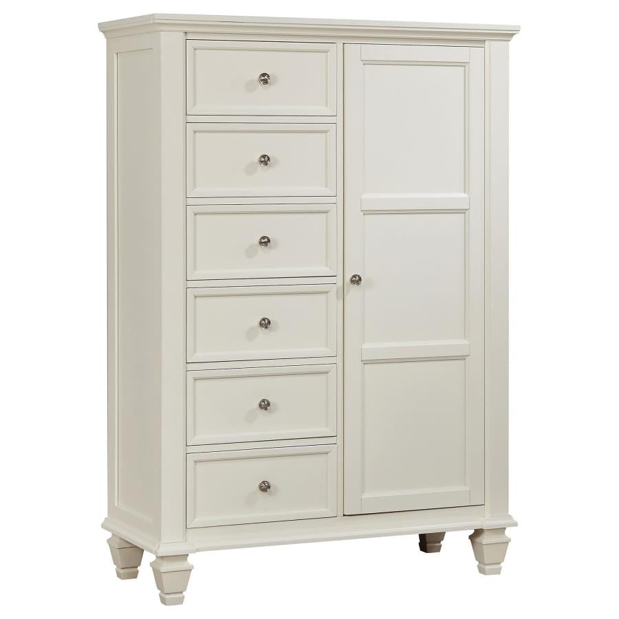 Sandy Beach 8-drawer Door Chest Storage Buttermilk