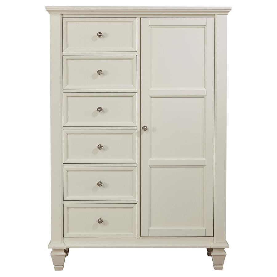 Sandy Beach 8-drawer Door Chest Storage Buttermilk