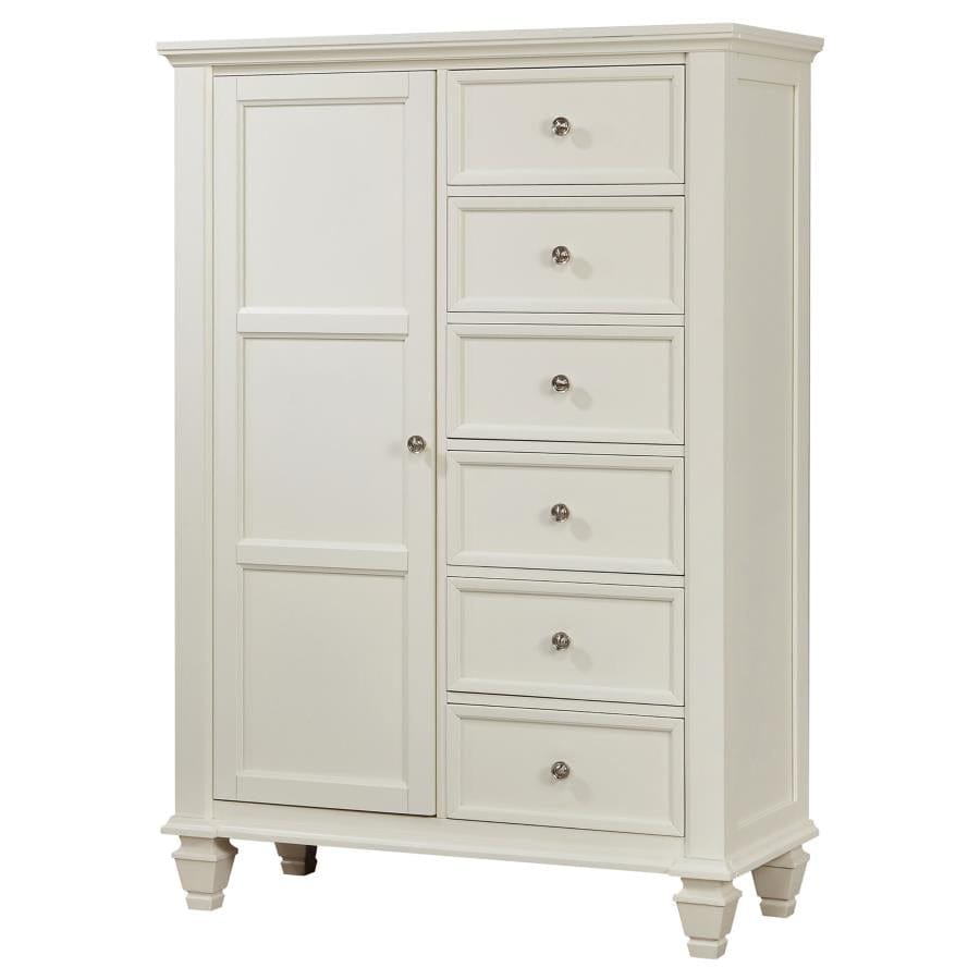 Sandy Beach 8-drawer Door Chest Storage Buttermilk