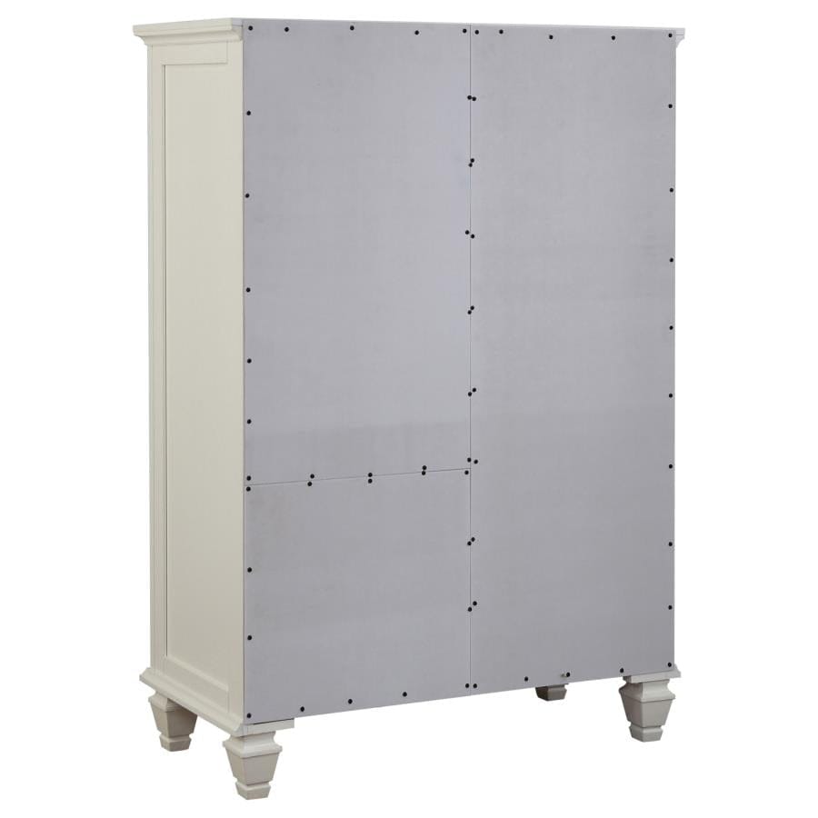 Sandy Beach 8-drawer Door Chest Storage Buttermilk