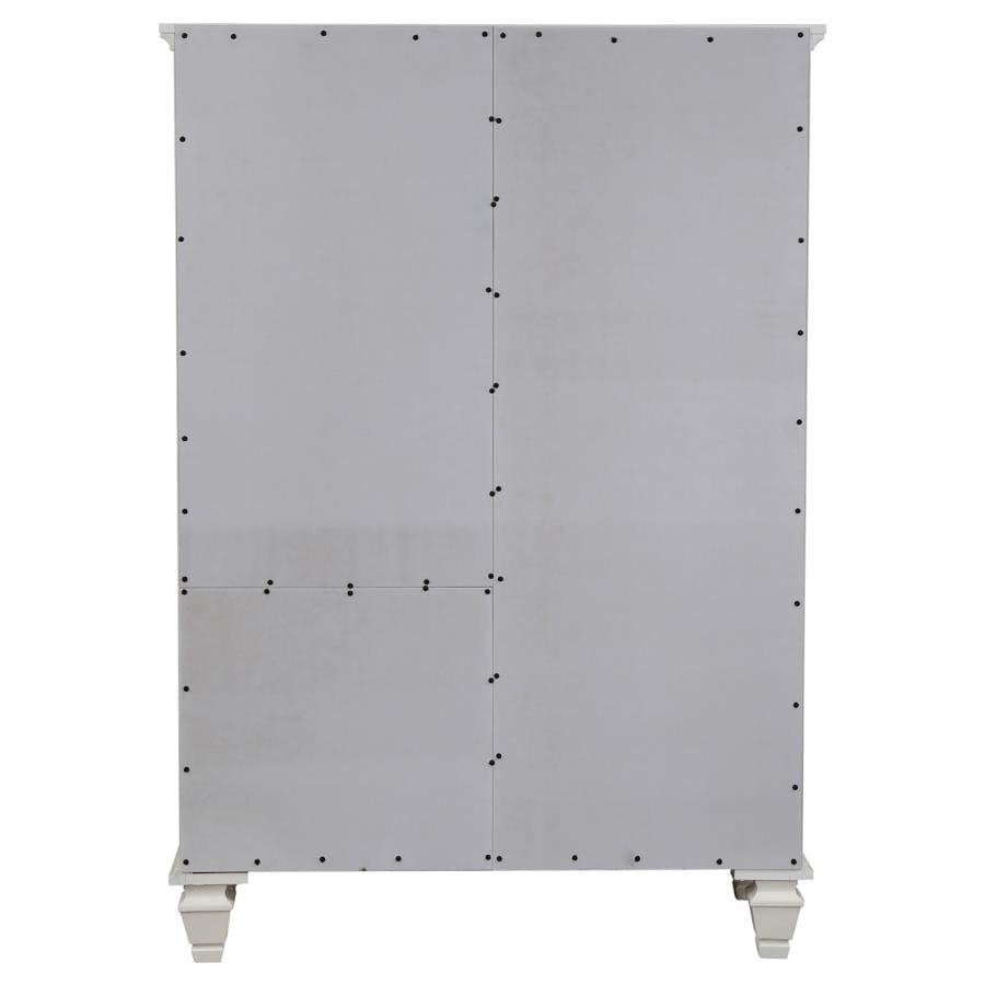 Sandy Beach 8-drawer Door Chest Storage Buttermilk