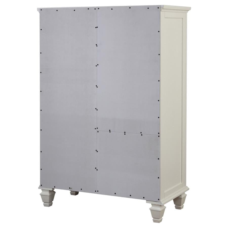 Sandy Beach 8-drawer Door Chest Storage Buttermilk