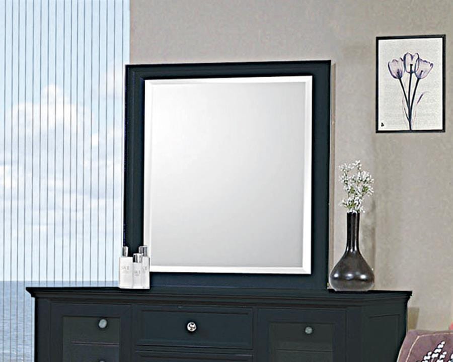 Sandy Beach Vertical Dresser Mirror Black