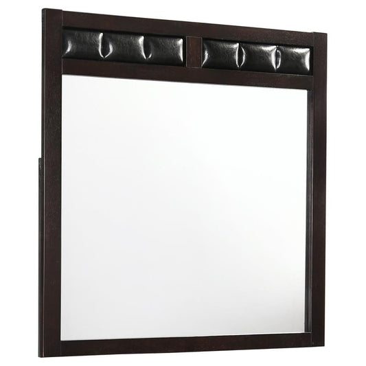 Carlton Upholstered Rectangular Mirror Cappuccino