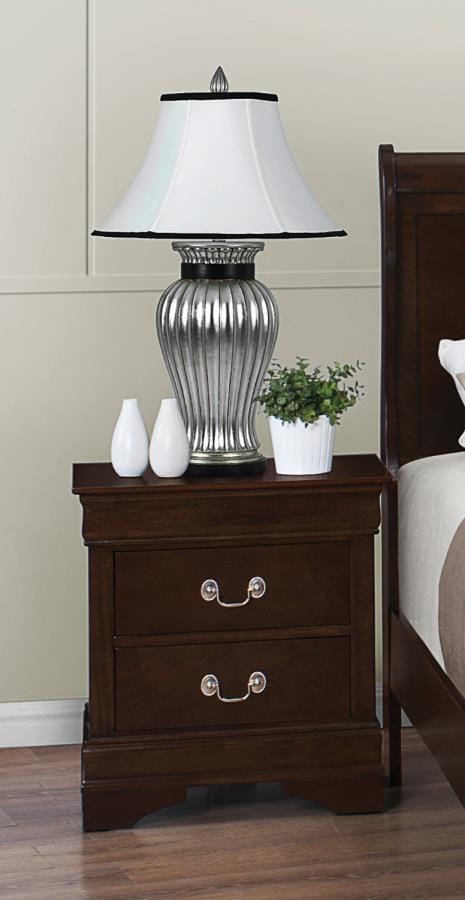 Louis Philippe 2-drawer Nightstand Cappuccino