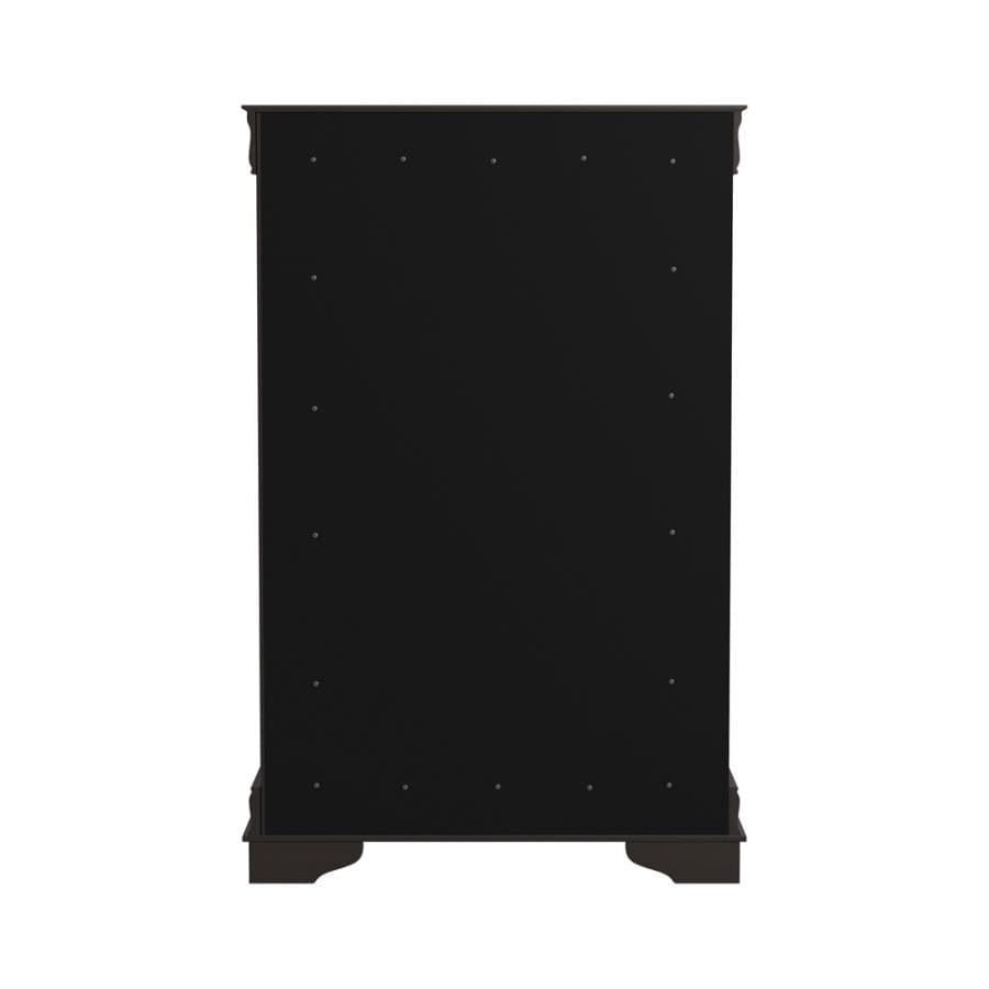 Louis Philippe 5-drawer Chest with Silver Bails Cappuccino