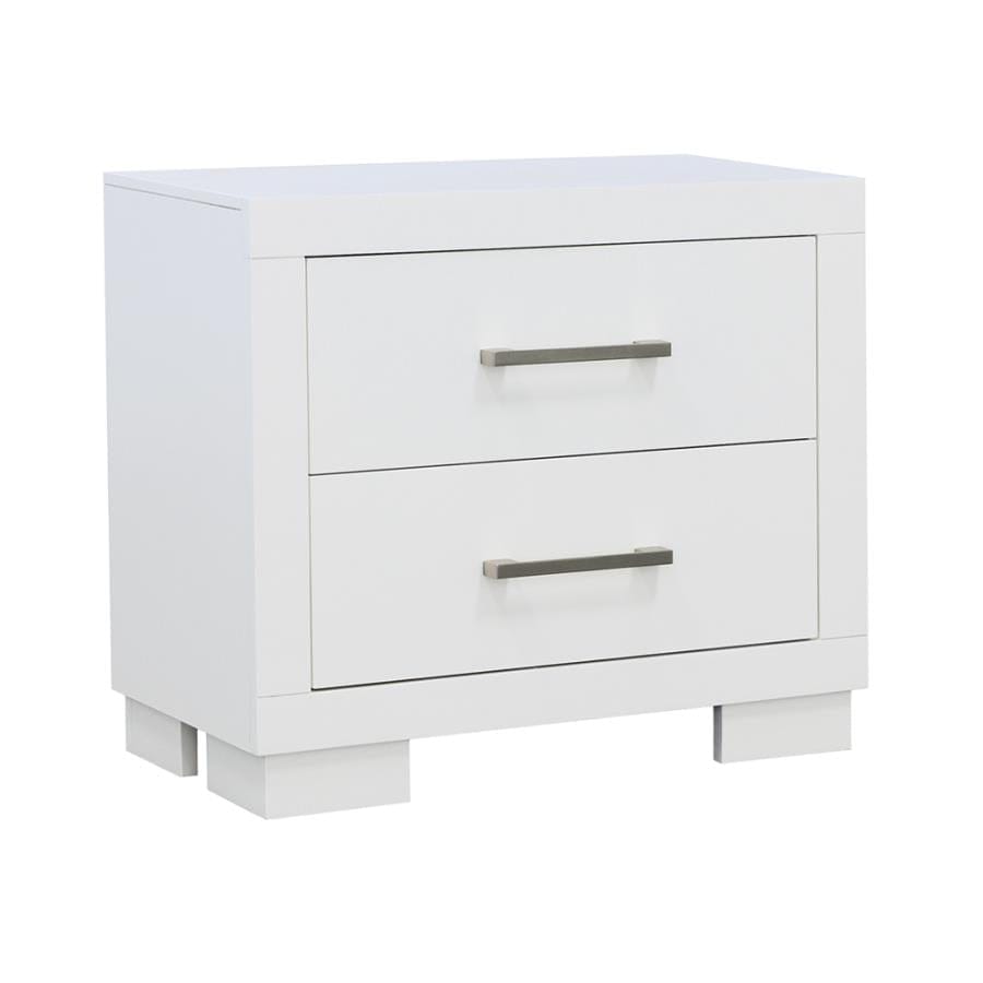 Jessica 2-drawer Nightstand White