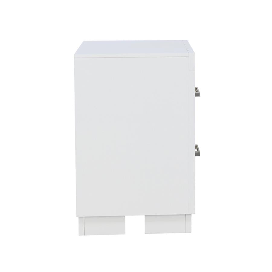 Jessica 2-drawer Nightstand White