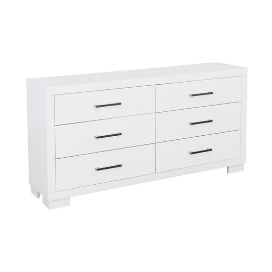 Jessica 6-drawer Dresser White