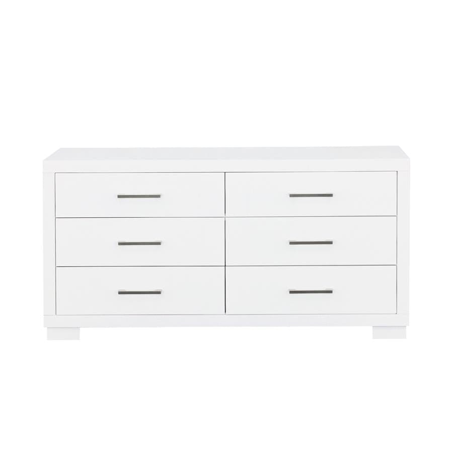 Jessica 6-drawer Dresser White