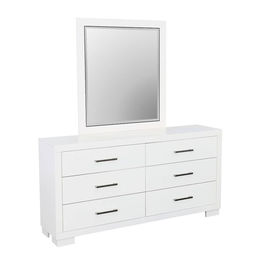 Jessica Rectangular Mirror White