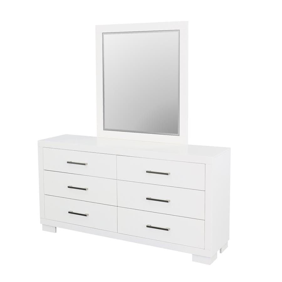 Jessica Rectangular Mirror White