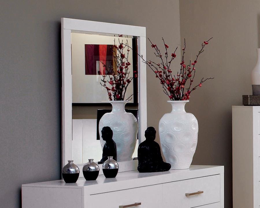 Jessica Rectangular Mirror White