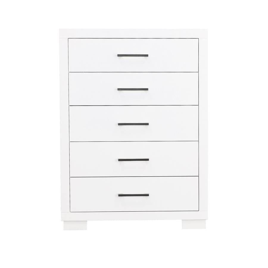 Jessica 5-drawer Chest White