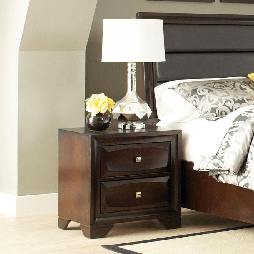 Jaxson 2-drawer Rectangular Nightstand Cappuccino
