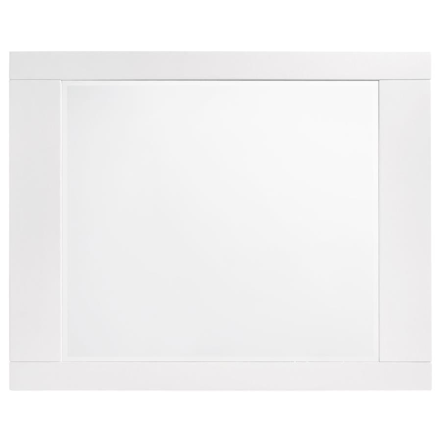 Felicity Rectangle Dresser Mirror Glossy White