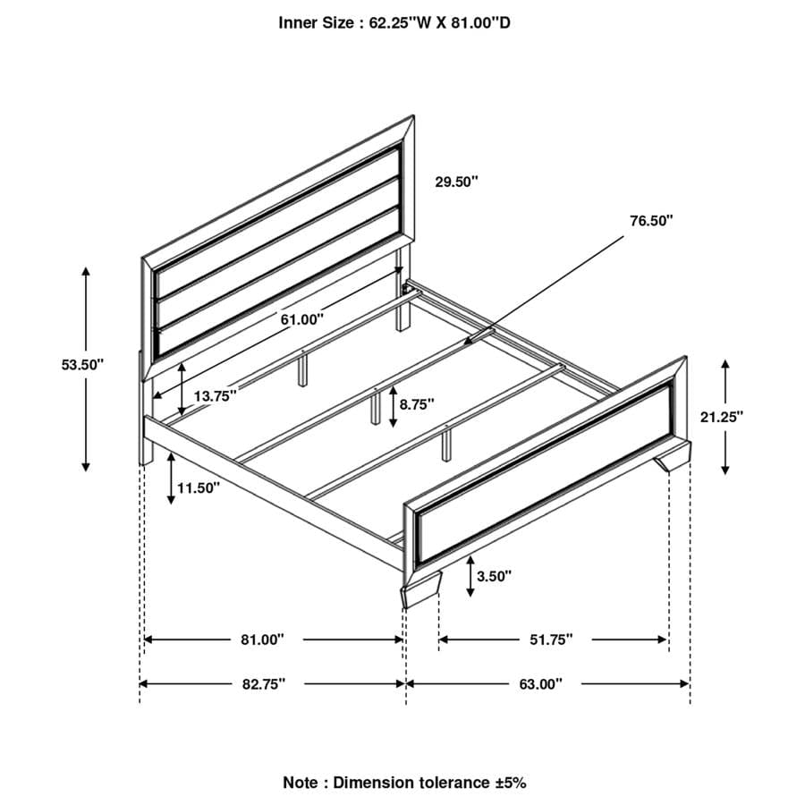 Kauffman Queen Panel Bed Dark Cocoa